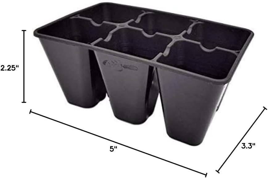 Bootstrap Farmer Extra Strength 6 Cell Seedling Starter Trays, 60 Pack (360 Cells), for Seed Germination and Plant Propagation Planting Starting Plugs