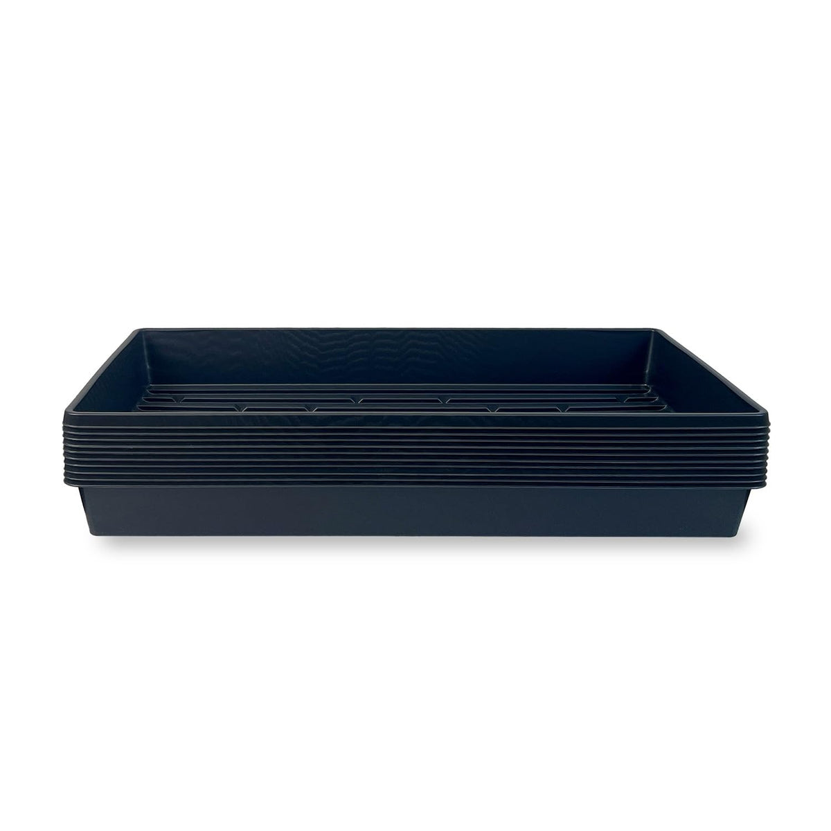 10 Plant Growing Trays (with Drain Holes) - 20" x 10" - Perfect Garden Seed Starter Grow Trays: for Seedlings, Indoor Gardening, Growing Microgreens, Wheatgrass & More - Soil or Hydroponic