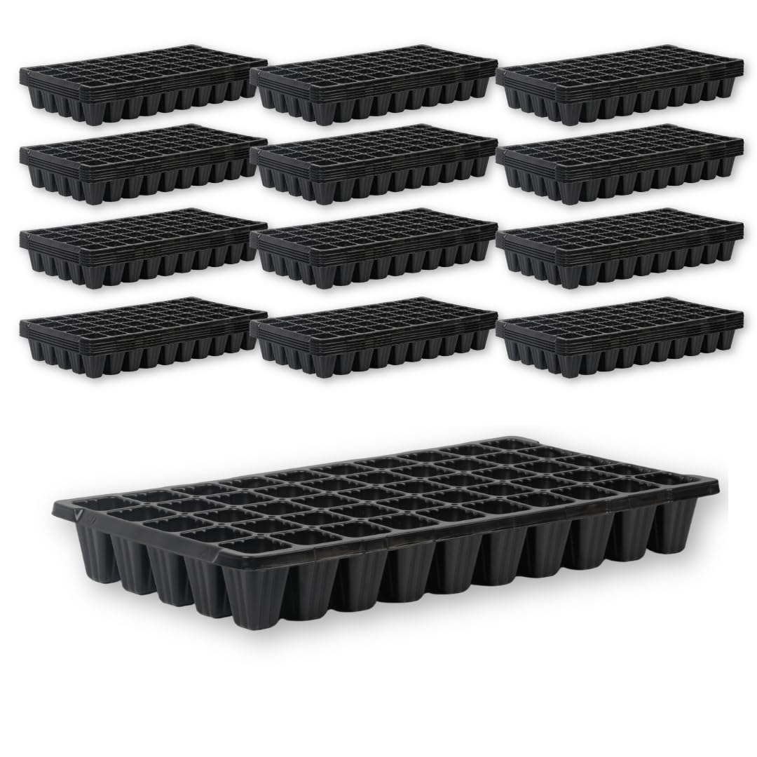 Bootstrap Farmer 50 Cell Seed Starting Trays Extra Strength, 5 Pack, Seedling Tray 1020 Inserts