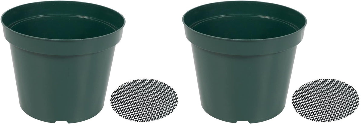 RooTrimmer 40 Pack 4 Inch Plant Nursery Pots with Mesh Pad, Sturdy Plastic Flower Planter Pots with Drainage Holes, Seed Starter Pots for Planting Seedings Cuttings Succulents Indoor Ourdoor, Black