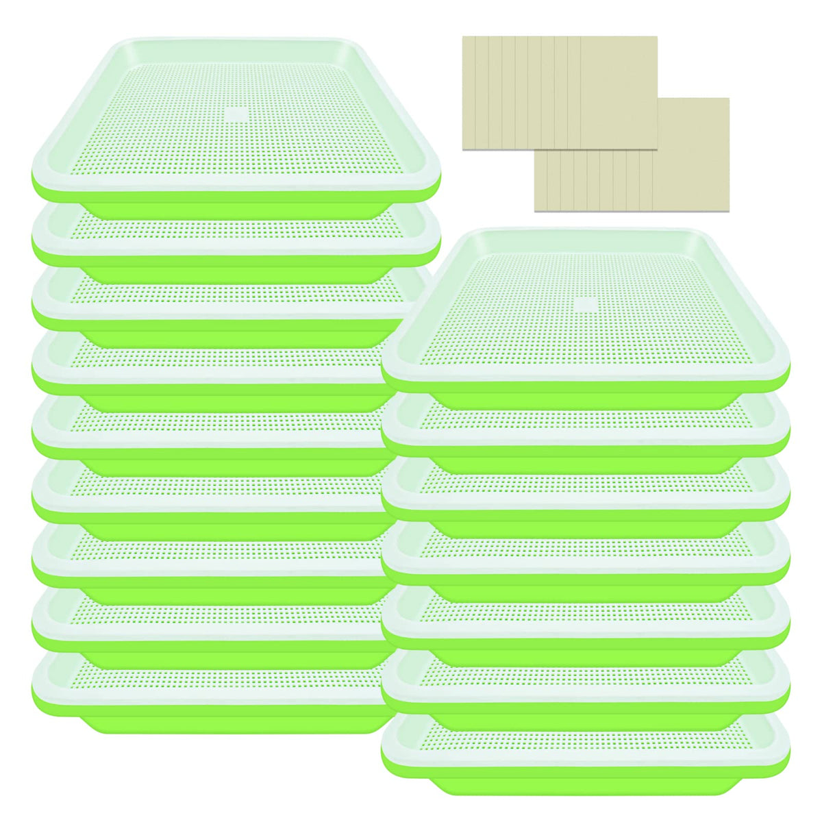 Legigo 5 Pack Seed Sprouter Trays with Lids, Microgreens Growing Trays Kit