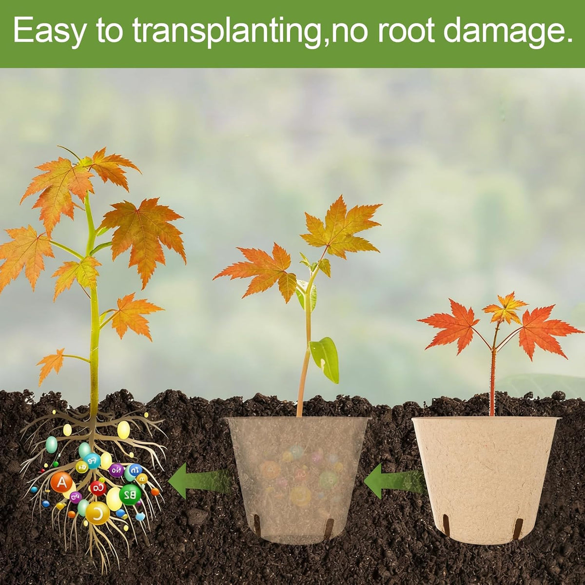 60-Pack 4” Biodegradable Peat Pots with 60 Plant Labels - Eco-Friendly Seedling Pots with Drainage Holes for Efficient Seed Starting and Garden Nursery Use