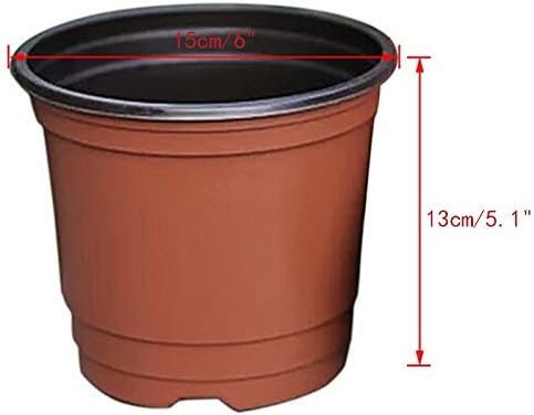 KINGLAKE 50 Pcs 6" Plastic Plants Nursery Seedlings Pot/Pots Flower Plant Container Seed Starting Pots for Plant