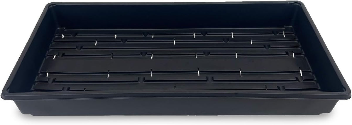 10 Plant Growing Trays (WITH Drain Holes) - 20" x 10" - Perfect Garden Seed Starter Grow Trays: For Seedlings, Indoor Gardening, Growing Microgreens, Wheatgrass & More - Soil or Hydroponic