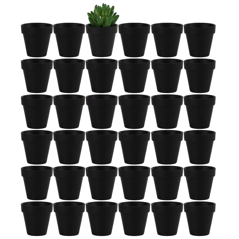 Yishang 2.5 inch Terracotta Pots with Drainage Holes,Small Mini Clay Ceramic Pottery Planter,Cactus Flower Terra Cotta Pots,Succulents Nursery Pots for Indoor/Outdoor Plants,Crafts,Wedding-36 Pack