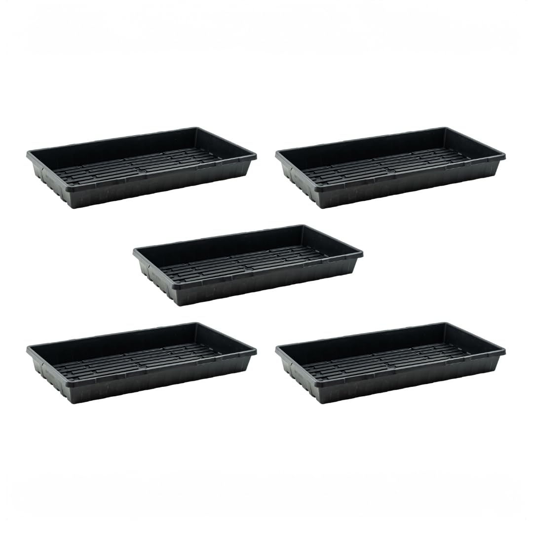 Bootstrap Farmer 1020 Trays (10-Pack), Heavy Duty No-Hole Flats for Microgreens, Fodder & Seedling Propagation - 1.8mm Thick Reusable Plastic