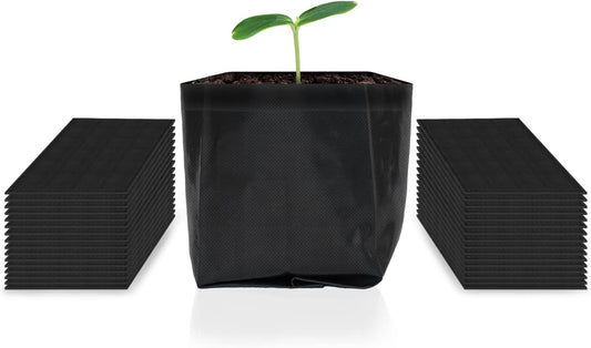 AC Infinity Nursery Bags 1 Gal, Non-Woven Fabric Seedling Pots, 50-Pack