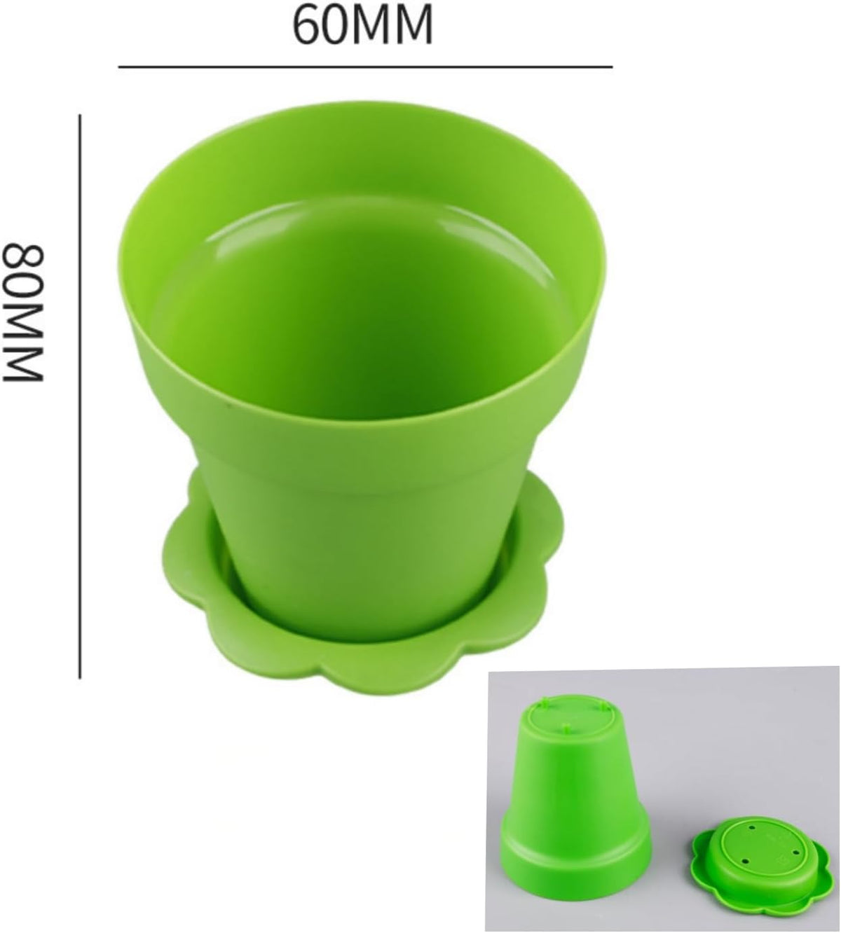 Cupcake Plant Nursery Pots with Humidity Dome, 25 Pack Dessert Cups