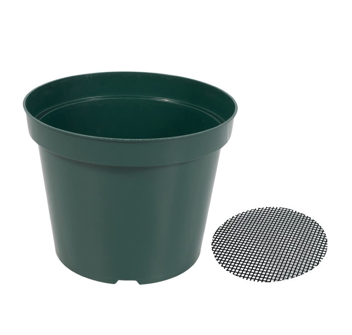 RooTrimmer 40 Pack 4 Inch Plant Nursery Pots with Mesh Pad, Sturdy Plastic Flower Planter Pots with Drainage Holes, Seed Starter Pots for Planting Seedings Cuttings Succulents Indoor Ourdoor, Black