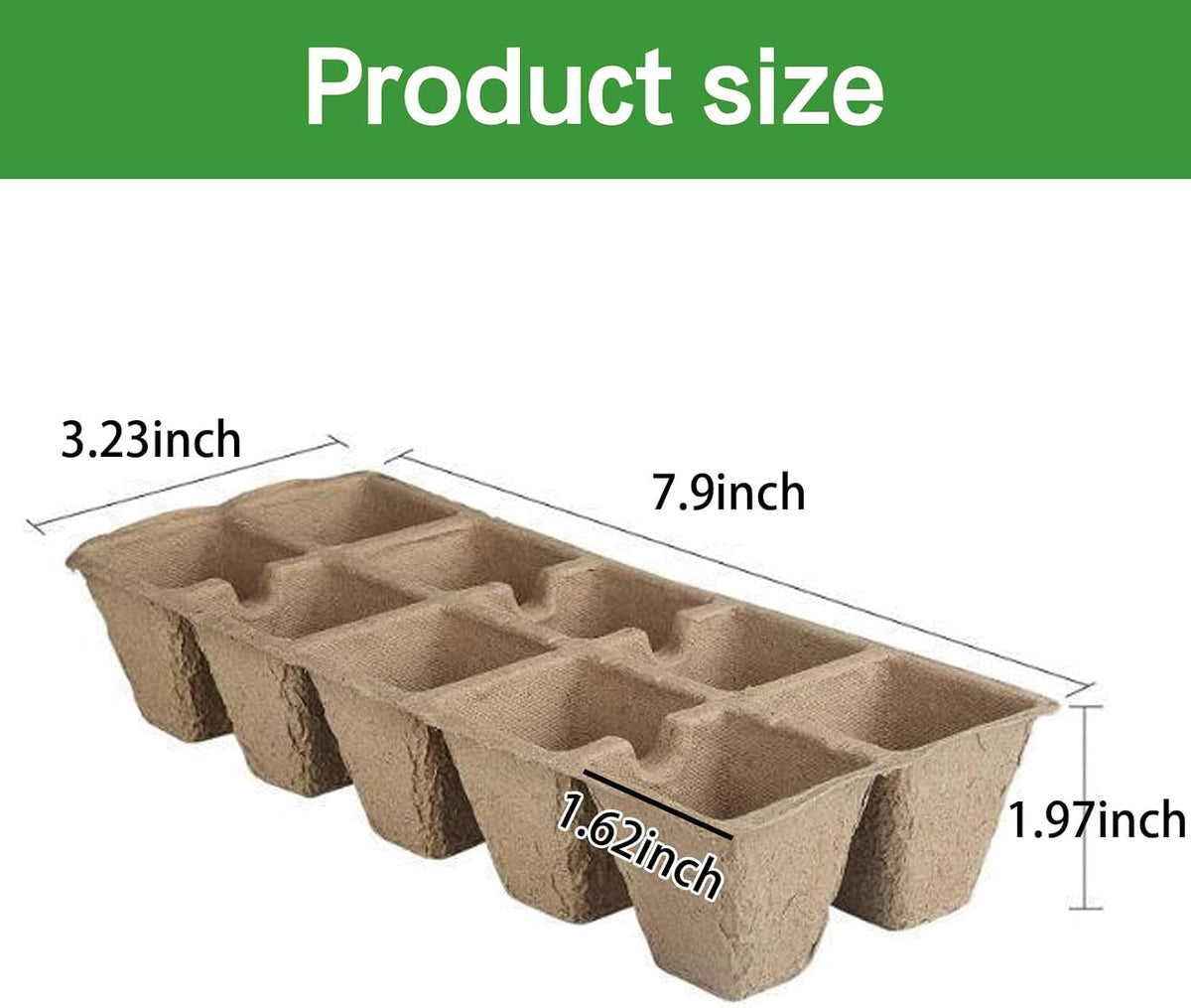 360 Cells Peat Pots Seedling Start Trays 36 Pack Plant Starter Kit