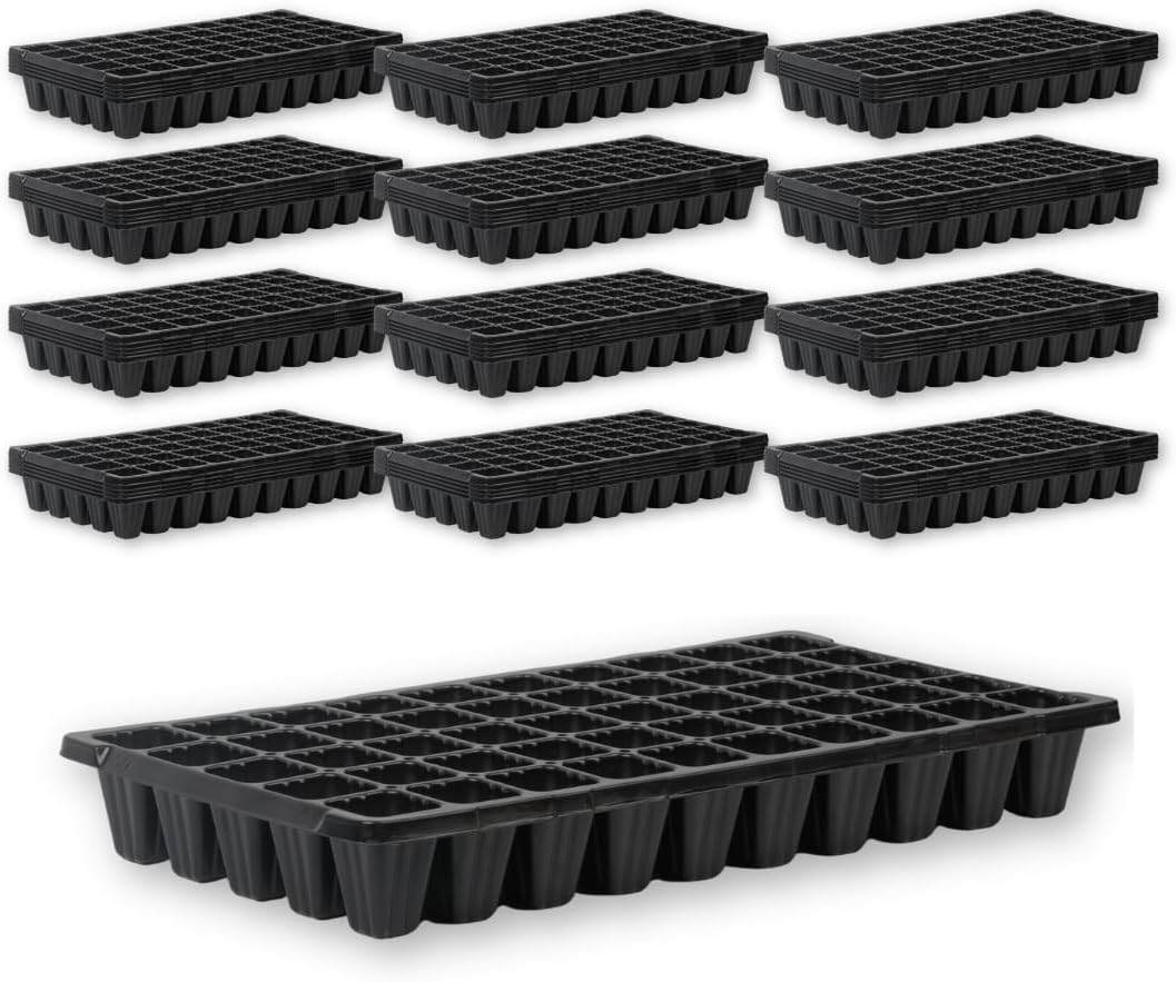 Bootstrap Farmer 50 Cell Seed Starting Trays Extra Strength, 5 Pack, Seedling Tray 1020 Inserts