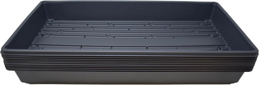 10 Plant Growing Trays (with Drain Holes) - 20" x 10" - Perfect Garden Seed Starter Grow Trays: for Seedlings, Indoor Gardening, Growing Microgreens, Wheatgrass & More - Soil or Hydroponic