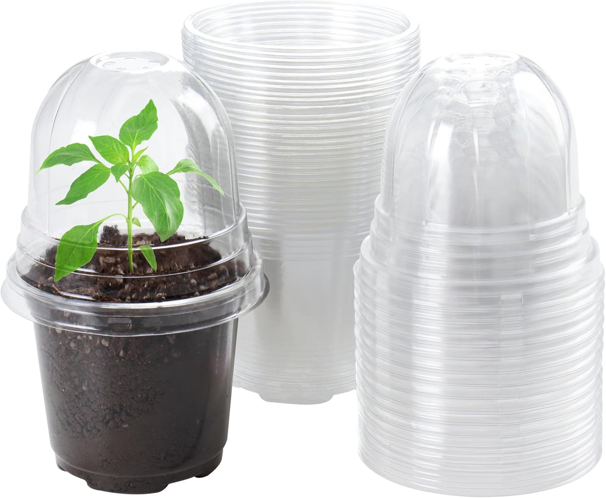 Bluepro Clear Nursery Pots with Drainage Holes, 3.5/4/5/7 Inch, 36-Pack