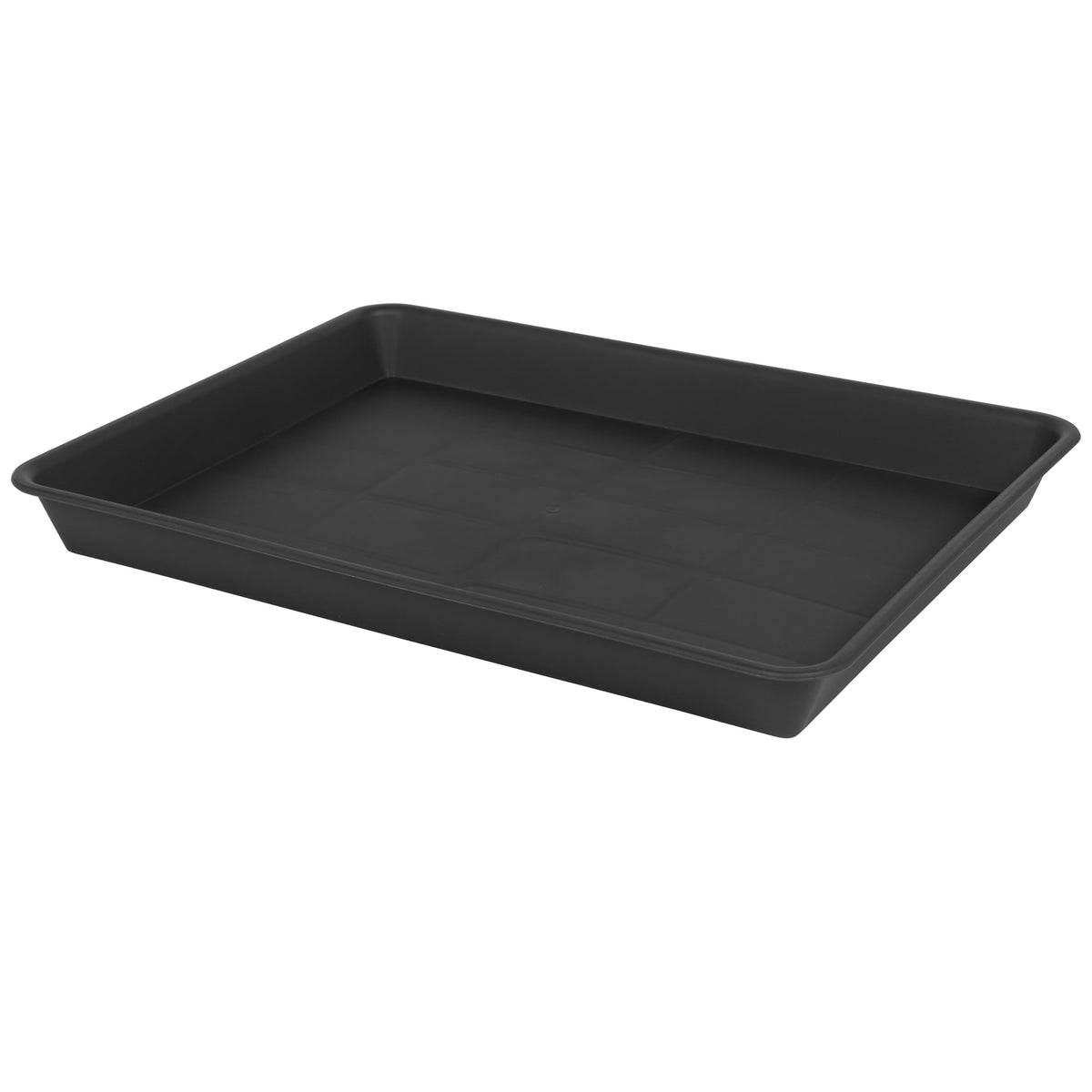 VUWEZ Plant Growing Trays 2 Pack, Plant Tray, 14.5"x11", Heavy Sturdy Plastic Plants Saucer, Seedling Starter Trays, Seed Starter Growing Tray (Black)