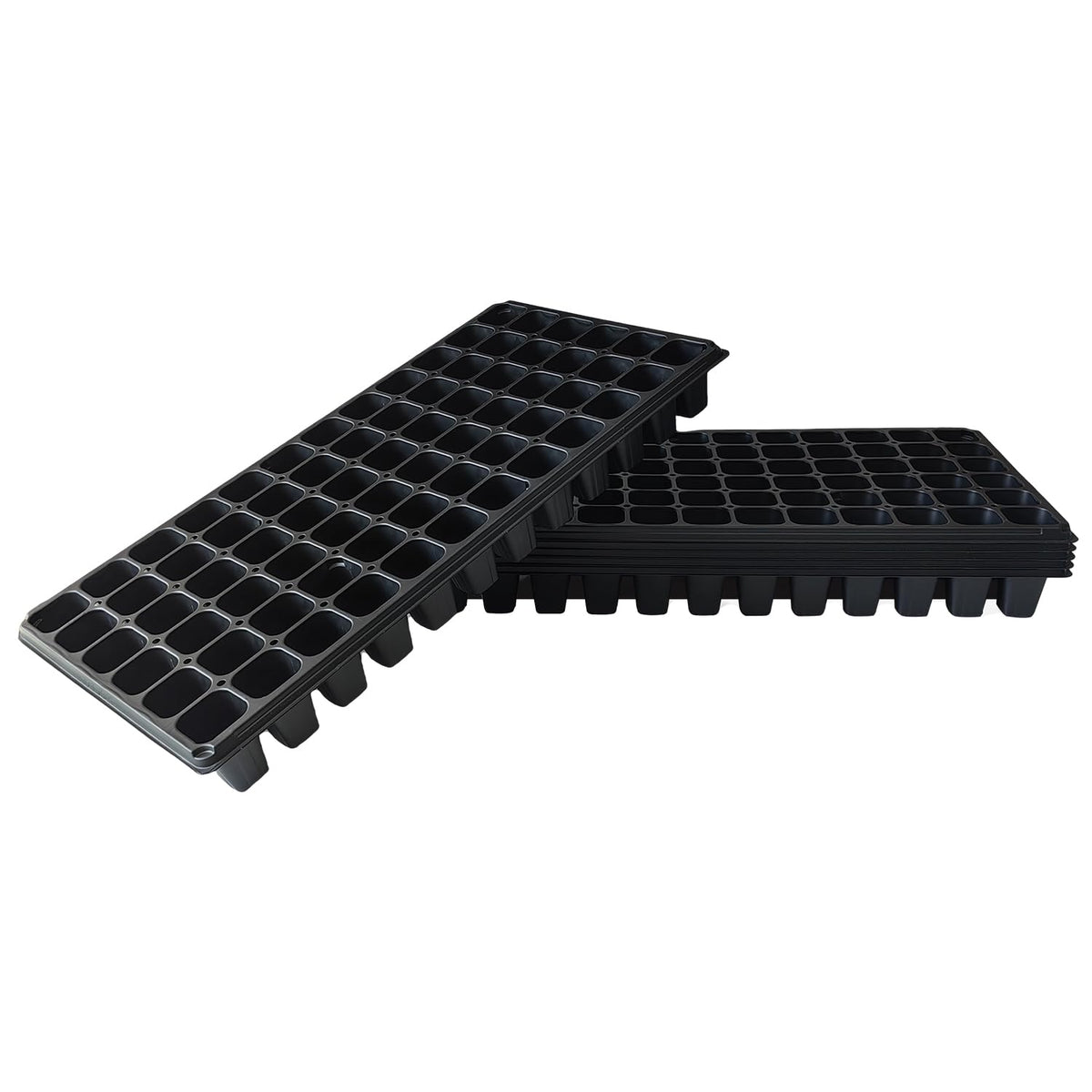 RooTrimmer 10 Pack 32 Cell Seed Starter Trays - Extra Deep 4.33" Plastic Nursery Trays, 20" x 10"，Fits Standard 1020 Flats