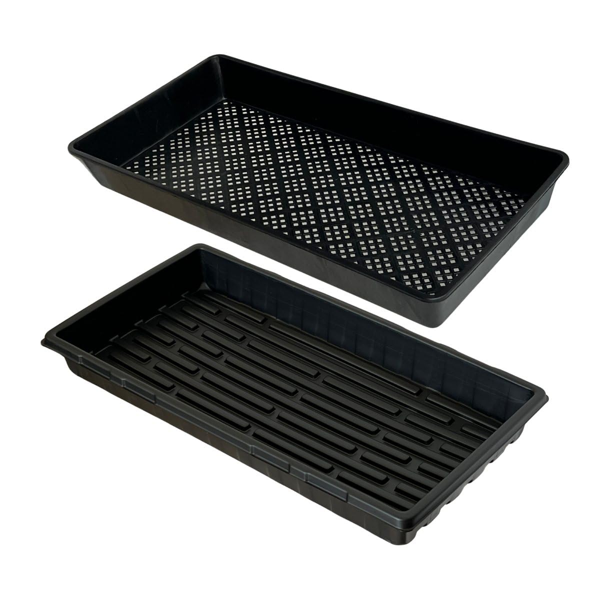1020 Mesh Tray Soil Blocking Tray 1020 Trays Seedling Starter Trays 5 Pack Black 10x21 Inches for Microgreens Hydroponic