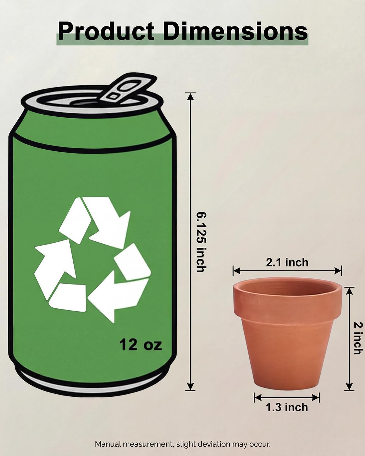 Riseuvo 2 Inch Terracotta Pots, 32 Pack Mini Clay Pots with Drainage Holes