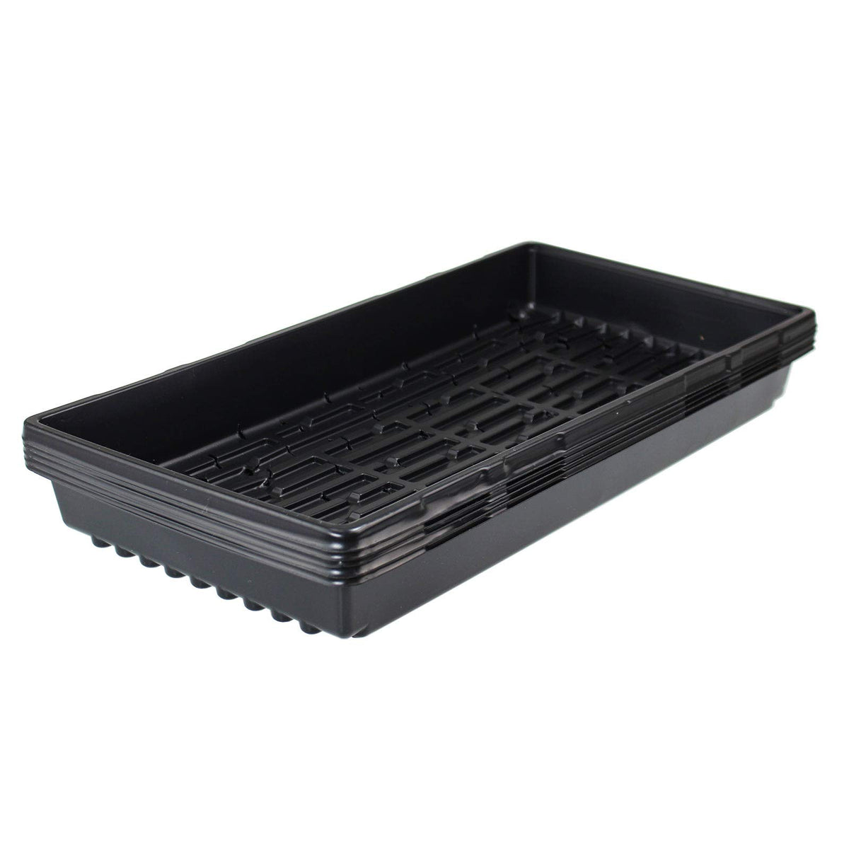 10 Plant Growing Trays (WITH Drain Holes) - 20" x 10" - Perfect Garden Seed Starter Grow Trays: For Seedlings, Indoor Gardening, Growing Microgreens, Wheatgrass & More - Soil or Hydroponic