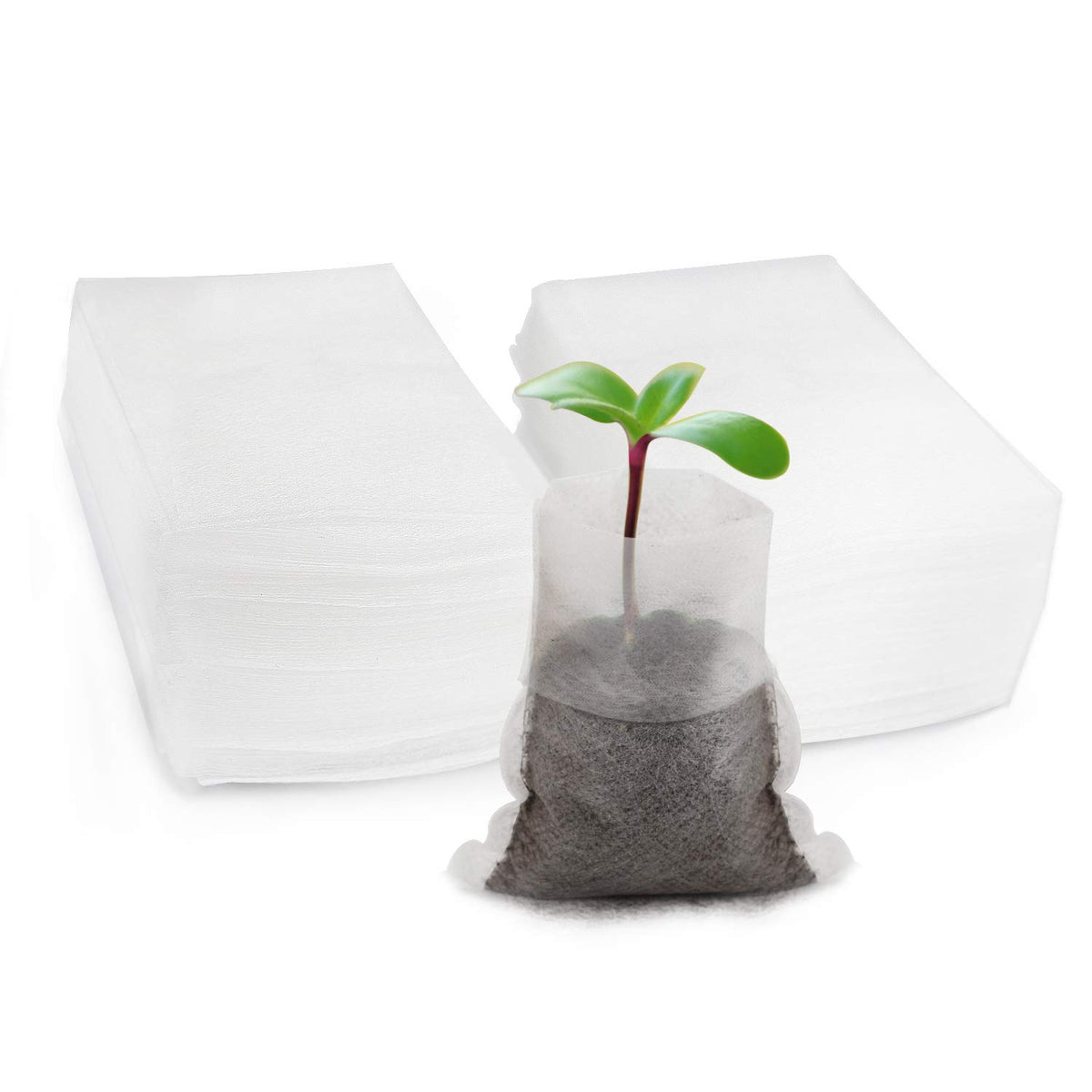 100pcs Nursery Bags for Plants - 7.87x13.77 inches Breathable Plant Grow Bags, Fabric Grow Seedling Pots for Vegetable, Fruit, Flower