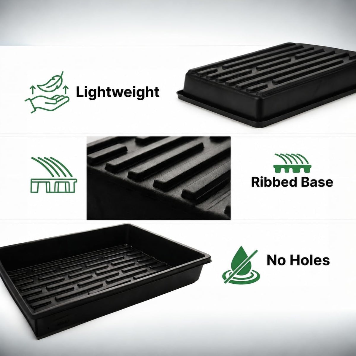 60pcs 3.5 inch Plastic Nursery Pots and 5 Pack Seedling Tray