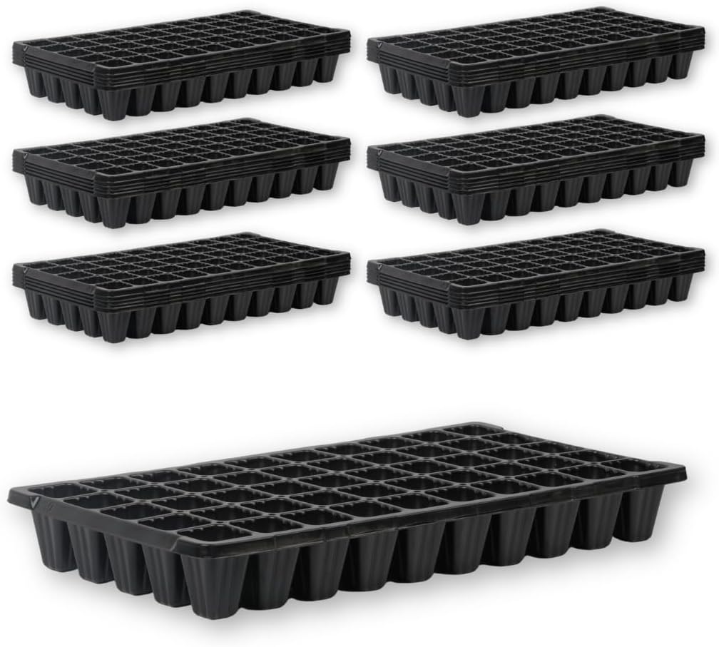 Bootstrap Farmer 50 Cell Seed Starting Trays Extra Strength, 5 Pack, Seedling Tray 1020 Inserts