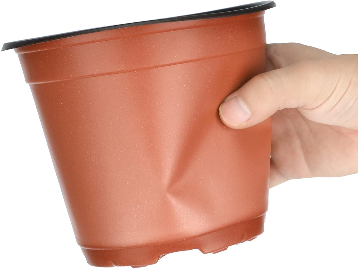 KINGLAKE 50 Pcs 6" Plastic Plants Nursery Seedlings Pot/Pots Flower Plant Container Seed Starting Pots for Plant