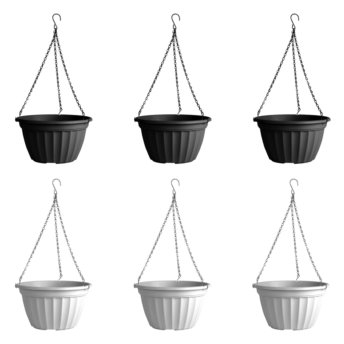 FGstyle Hanging Planters 10 Inch 4 Pack,Hanging Baskets for Plants Outdoor