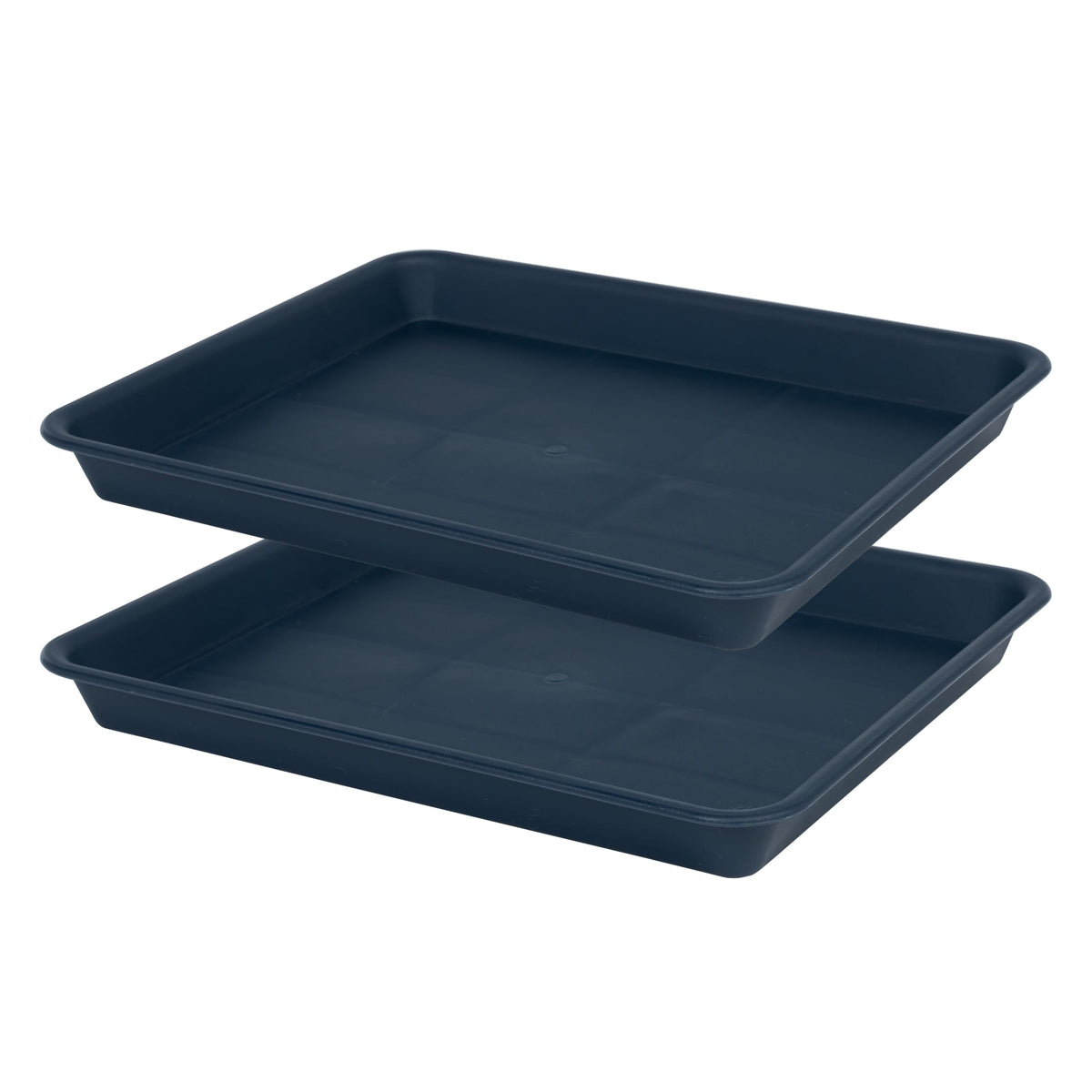 VUWEZ Plant Growing Trays 2 Pack, Plant Tray, 14.5"x11", Heavy Sturdy Plastic Plants Saucer, Seedling Starter Trays, Seed Starter Growing Tray (Black)