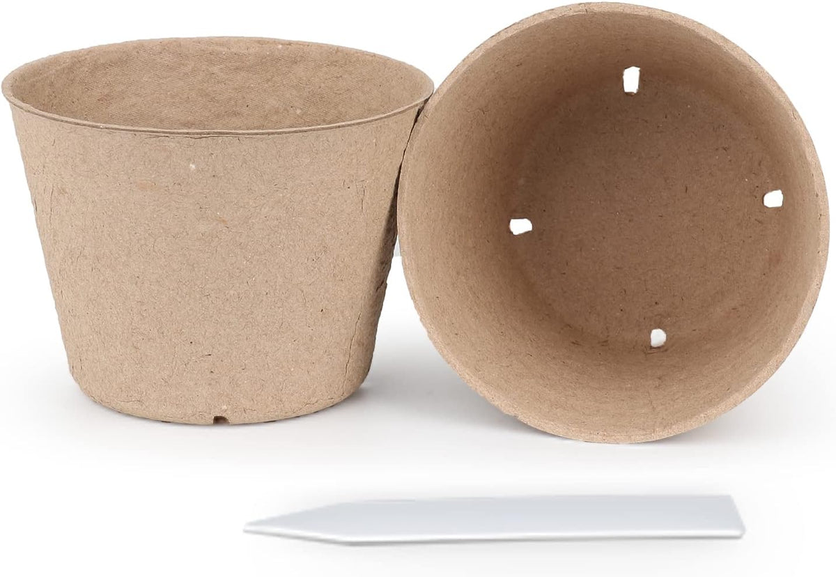 homenote 60 Pcs 4 Inch Peat Pots,Nursery Plant Pots,Seed Starting Pots