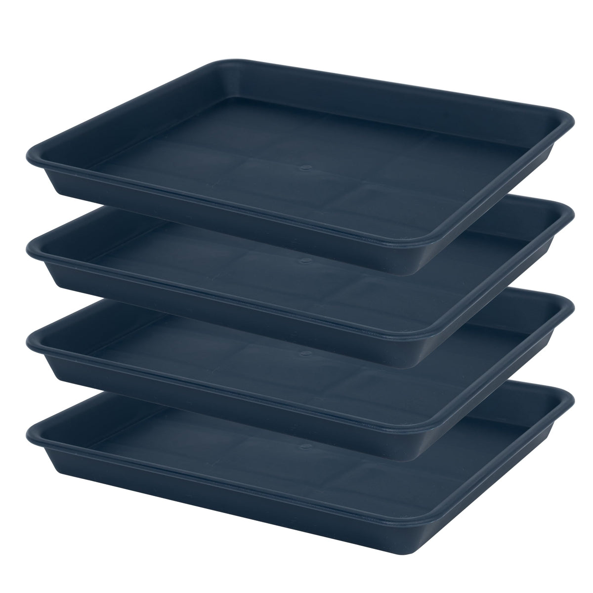 VUWEZ Plant Growing Trays 2 Pack, Plant Tray, 14.5"x11", Heavy Sturdy Plastic Plants Saucer, Seedling Starter Trays, Seed Starter Growing Tray (Black)