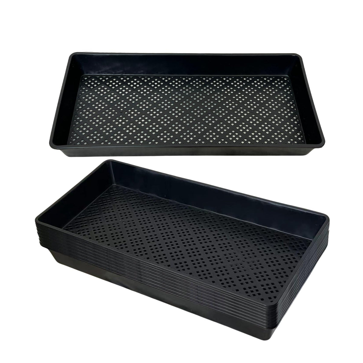 1020 Mesh Tray Soil Blocking Tray 1020 Trays Seedling Starter Trays 5 Pack Black 10x21 Inches for Microgreens Hydroponic