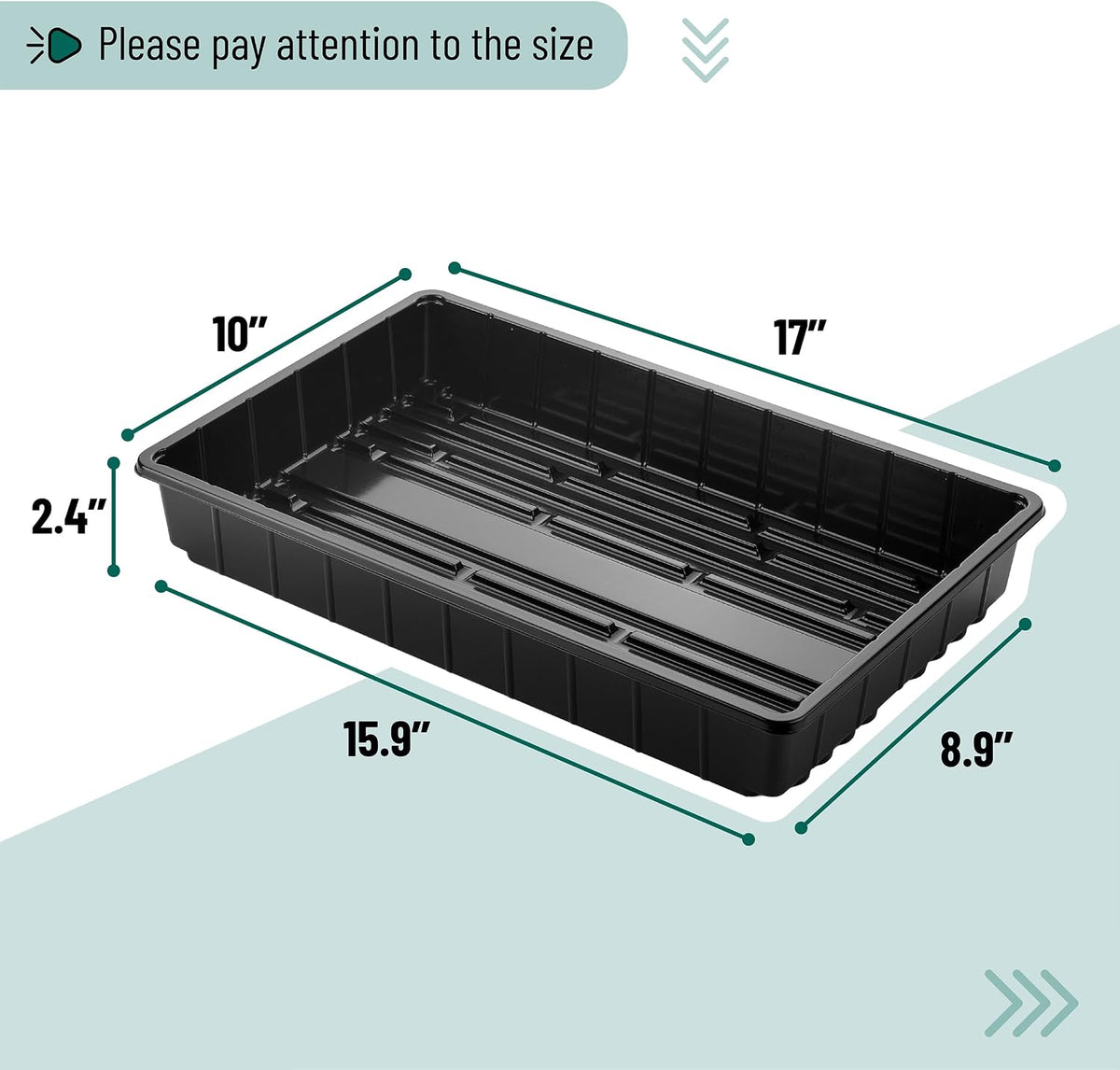 Mr. Pen- Seed Starter Trays, 5 Pack, 17"x10"x2.4"