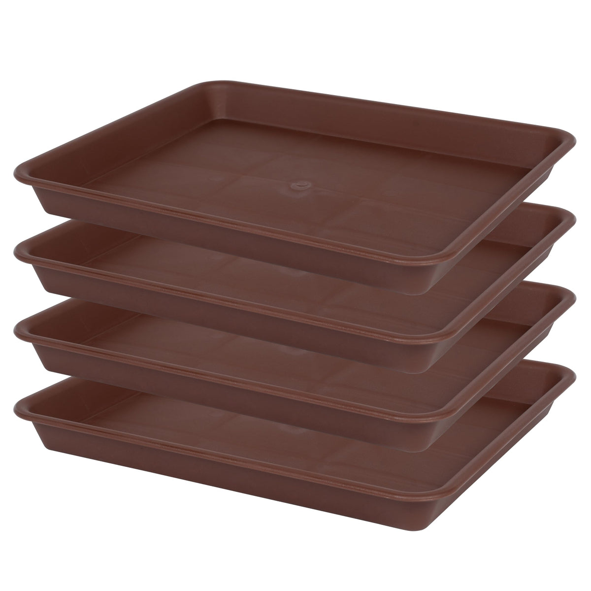 VUWEZ Plant Growing Trays 2 Pack, Plant Tray, 14.5"x11", Heavy Sturdy Plastic Plants Saucer, Seedling Starter Trays, Seed Starter Growing Tray (Black)