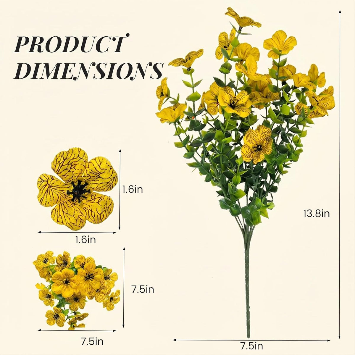 4 Set Artificial Faux Hanging Plants Flowers Basket for Summer, UV Resistant Artificial Flowers, Artificial Outdoor Flowers Hanging Basket, Front Porch Garden Patio Home Decor