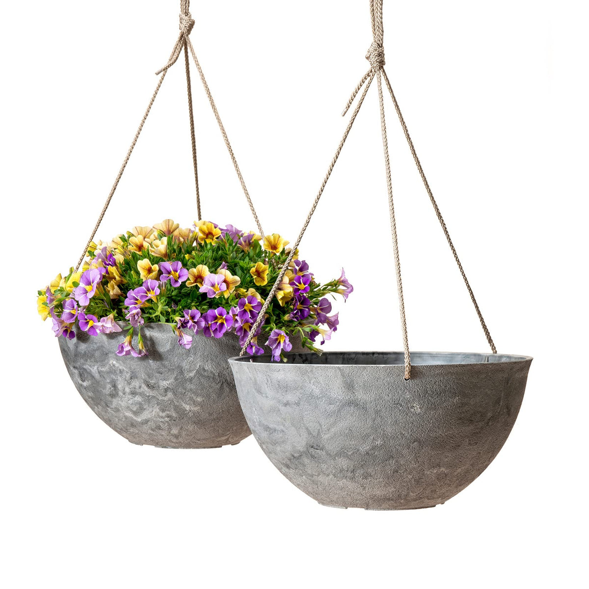 LA JOLIE MUSE Hanging Planter Baskets for Outdoor Plants, Set of 2, 13 Inch