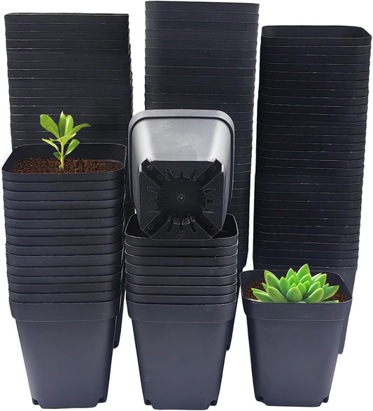RooTrimmer Square Nursery Pots with Drainage Holes, 2.75 Inch, 120 Pack
