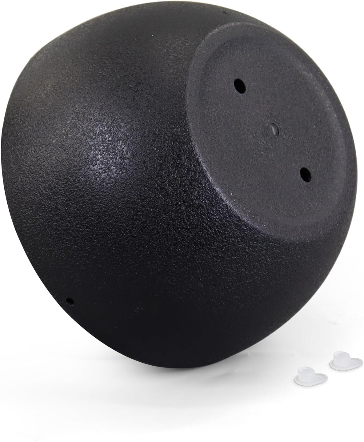 Meowell 10 inch Hanging Planters for Indoor Outdoor Plants, 2 Pack Hanging Flower Pots with Drainage Holes and Chain for Garden Porch, Round Plastic Hanging Baskets for House Plants, Black