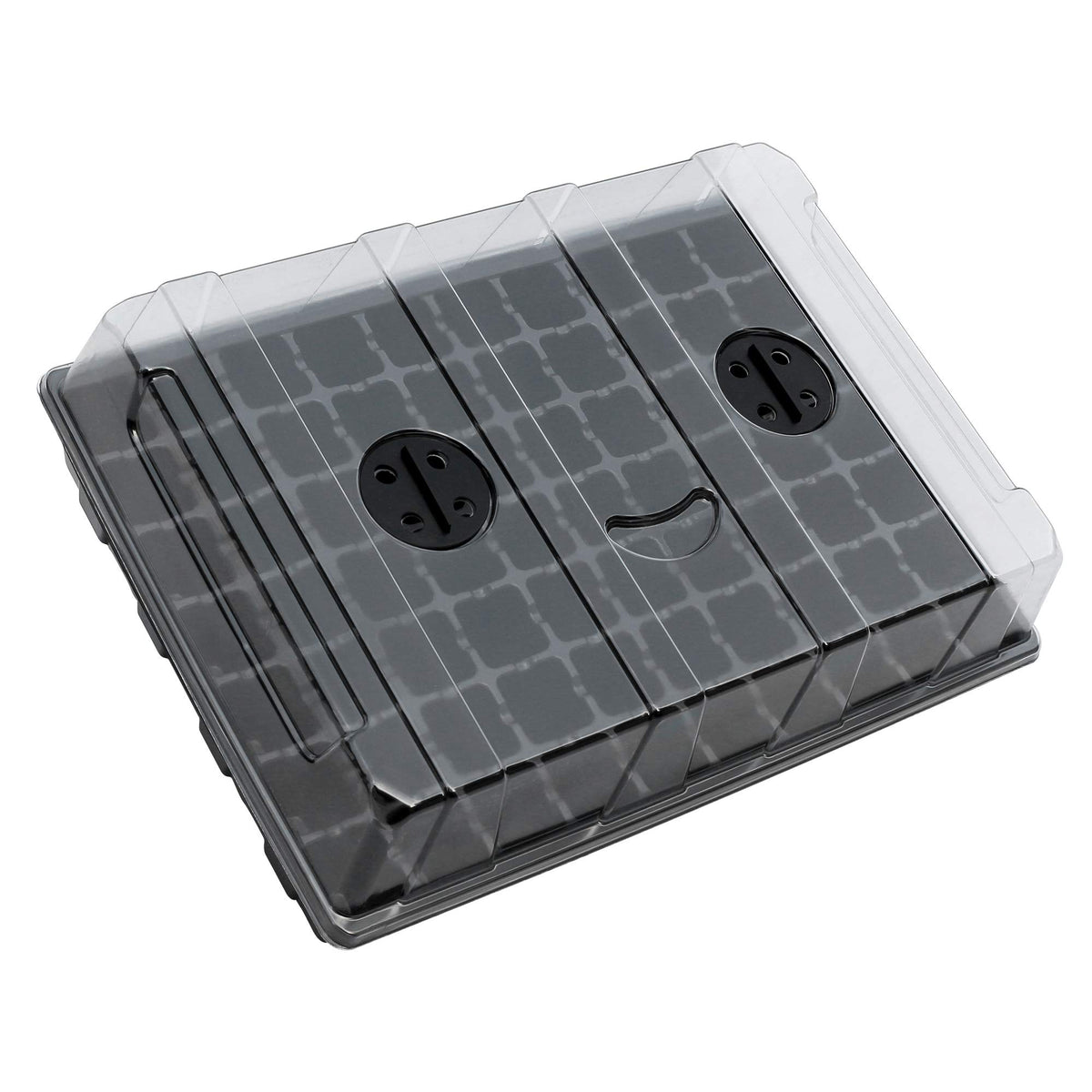 Gardzen Seed Starter Tray, 5 Pack Smiling Face Plant Germination Trays with Total 350-Cell, Seed Starter Kit with Humidity Vented Domes and Bases for Starting Vegetable Flower Herb Seeds 18" x 14"