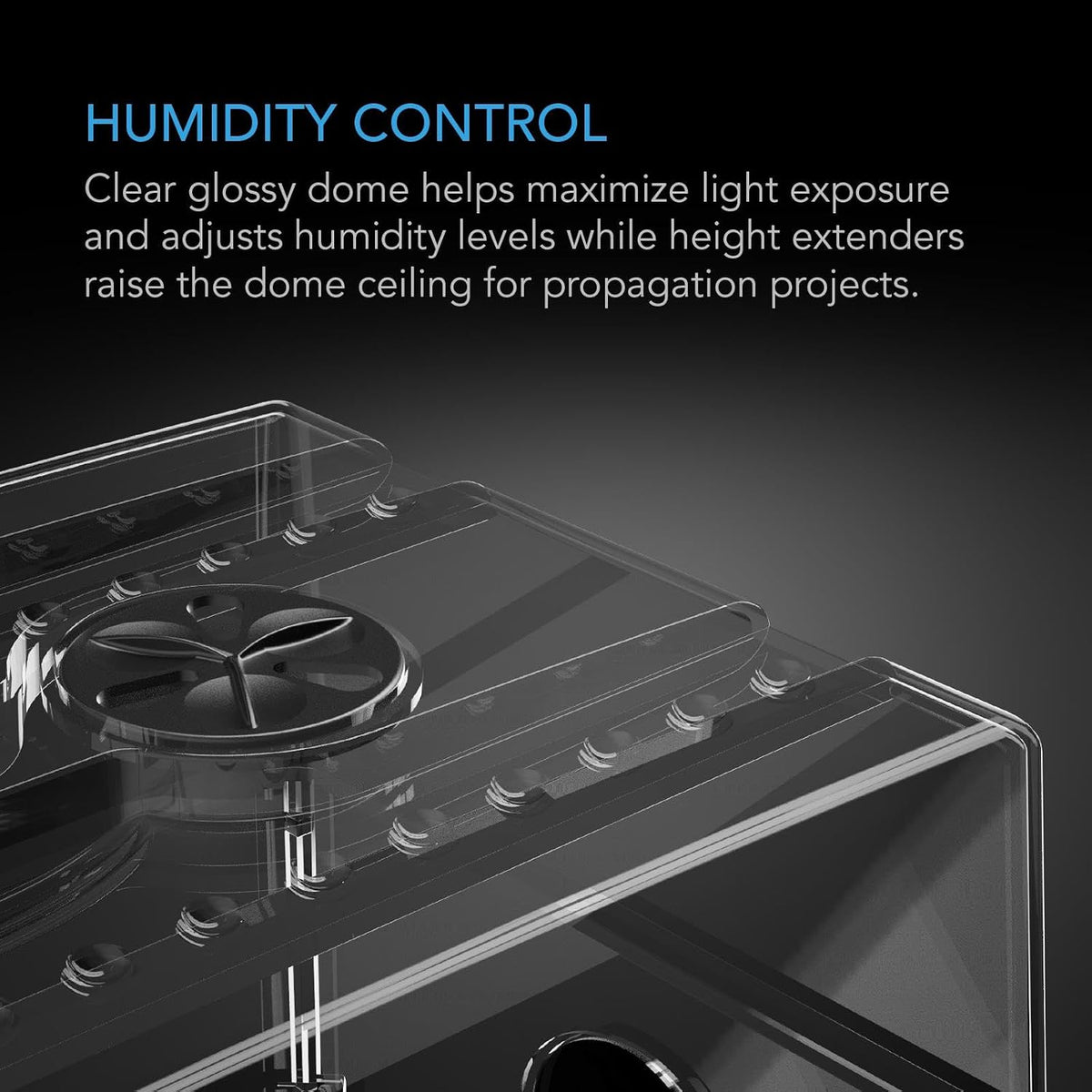 AC Infinity Humidity Dome 5x8, Heavy-Duty 3mm Seed Starter Propagation Kit
