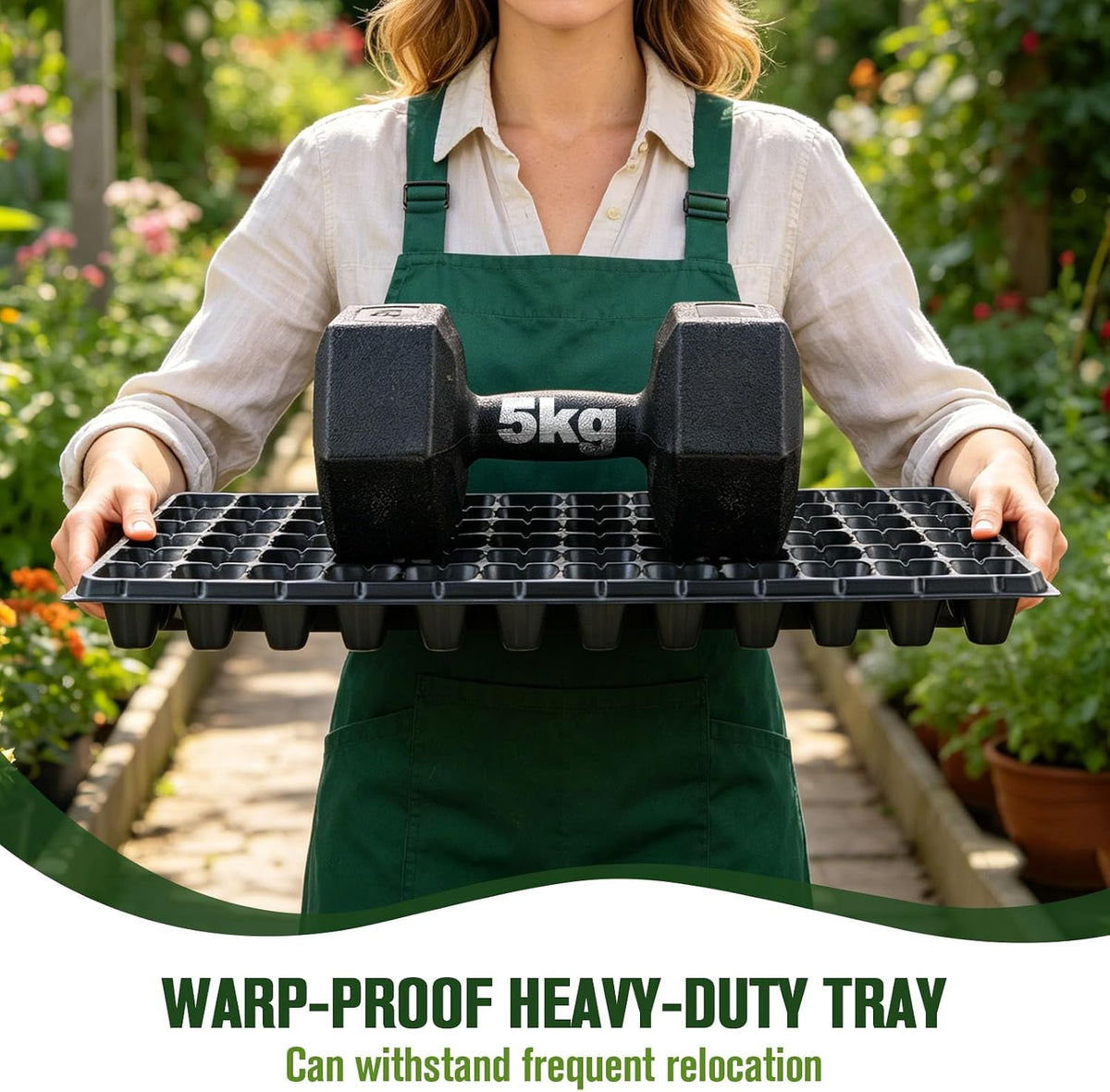 20 Pack Seed Starter Trays Heavy Duty Plastic Seedling Trays kit