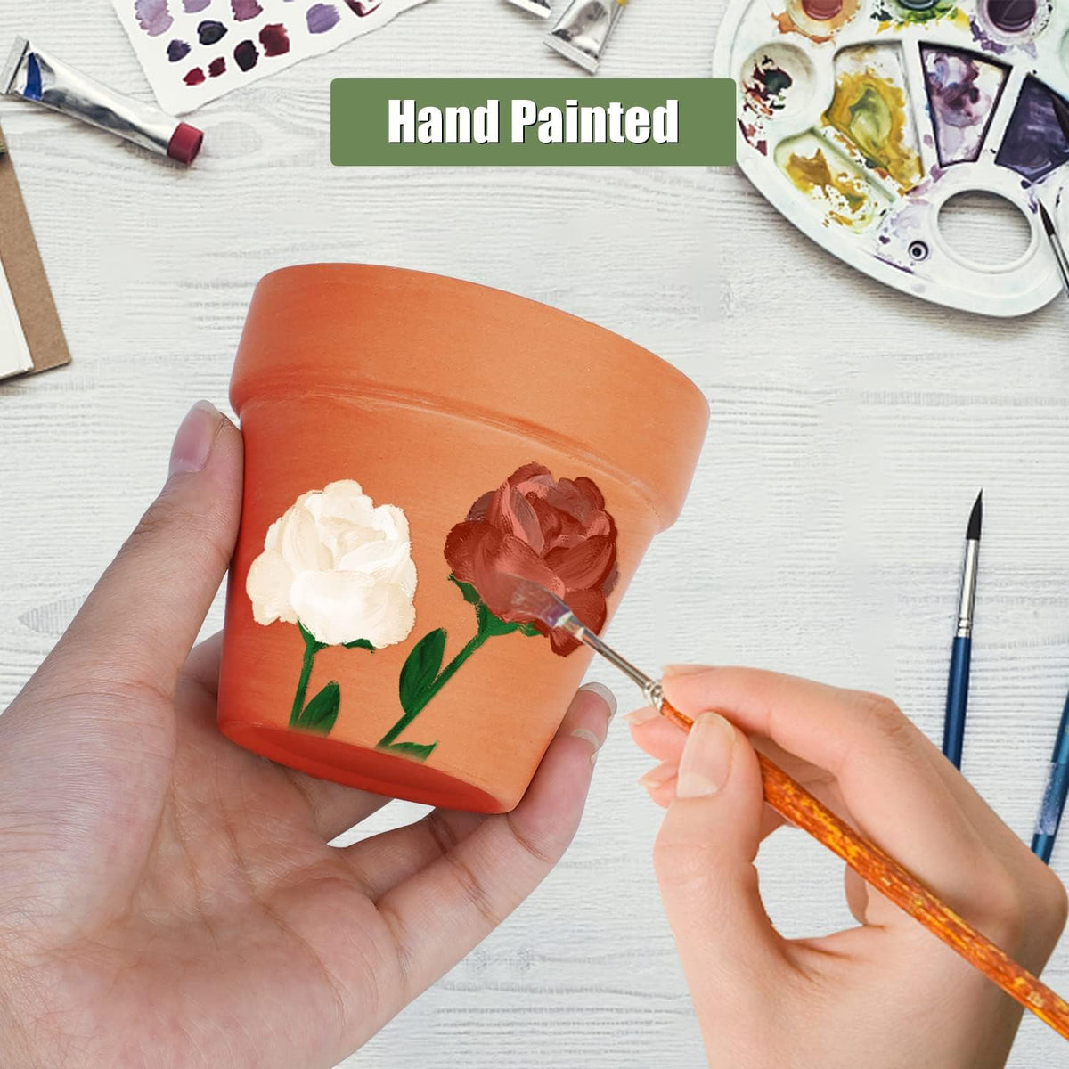 KOAMLY 3 inch Plant Nursery pots Number of Items in a 20 Pack, with Drain, Succulent Seedling Planter, use with Indoor, windowsill, Terra Cotta red Flower pots Wedding Decoration Best Gift for Aunts