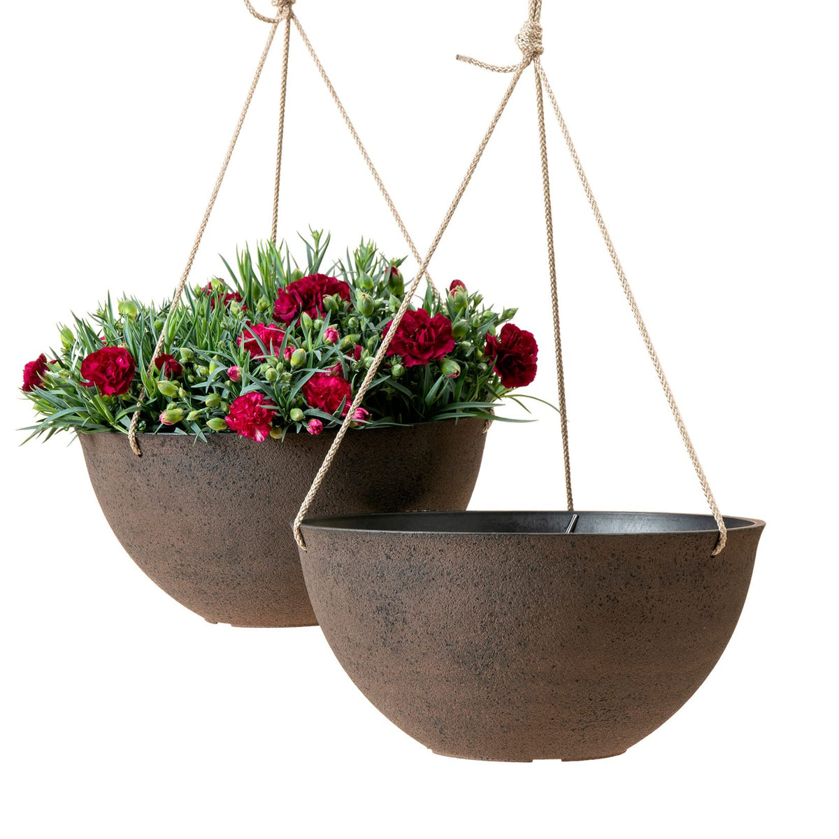 LA JOLIE MUSE Hanging Planter Baskets for Outdoor Plants, Set of 2, 13 Inch