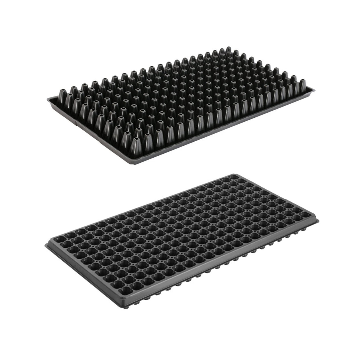 RooTrimmer Deep 72 Cell Seedling Trays, Thick Durable 72 Cell Plug Tray Big Cell Seed Trays for 1020 Flat Trays Germination (10-Pack, 21.25"×11", 2.36" Height, High)