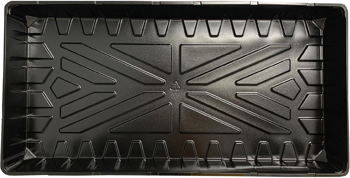 Jiffy Plant Germination Tray - Watertight, Lightweight - 10.75 x 21 in, 2 in Tall - 10-Pack - Plastic