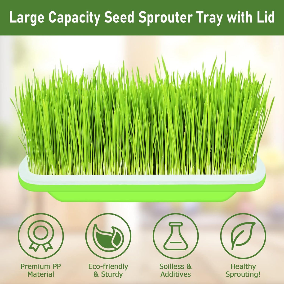 Legigo 10 Pack Seed Sprouter Trays, Microgreens Growing Trays Kit