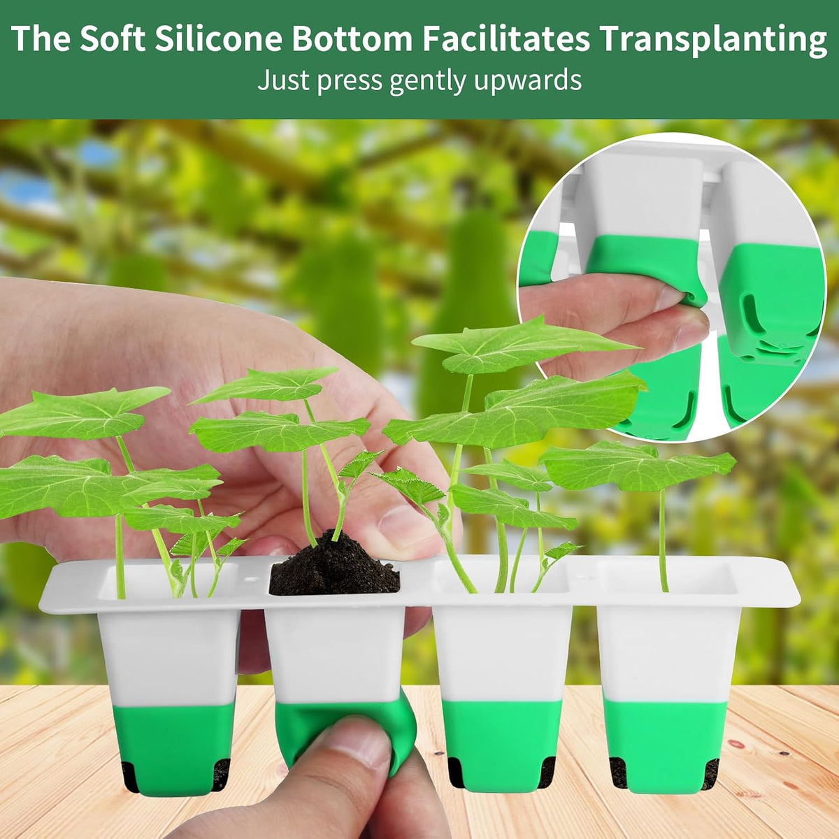 Sondiko Seed Starter Tray with Soft Silicone Cells, 80-Cell Starter Kit