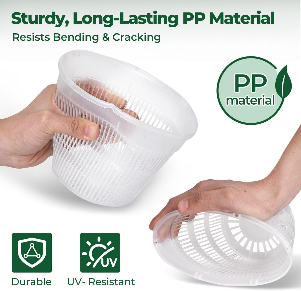 T4U Clear Orchid Pots 4.3 Inch 6 Pack, Orchid Pot with Holes Repotting