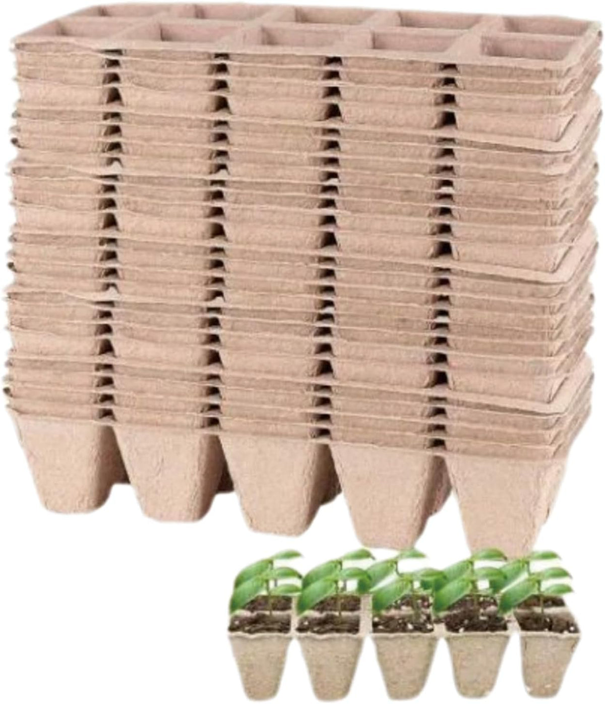 360 Cells Peat Pots Seedling Start Trays 36 Pack Plant Starter Kit