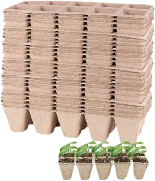360 Cells Peat Pots Seedling Start Trays 36 Pack Plant Starter Kit