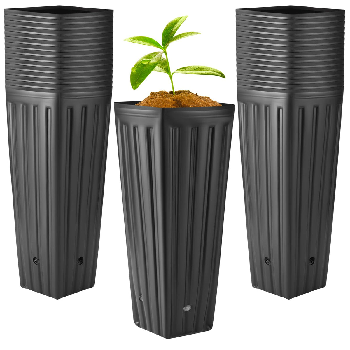 Nuenen Tall Tree Pot, Plastic Deep Nursery Pots